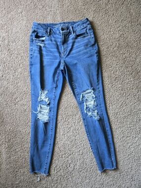 American Eagle Ne(x)t Level Stretch Ripped Skinny Jeans Size 6 Regular